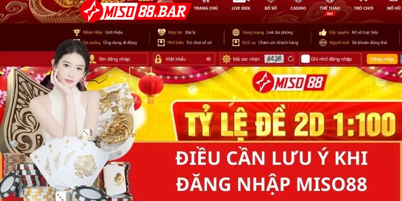 Một số vấn đề người chơi gặp phải khi đăng nhập Miso88